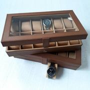 tempat jam tangan isi 12 moca iner cream|kotak arloji|box jam