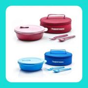 Tempat Makan Set Tupperware / Lunch Box Set Cutlery Tas Makan Set