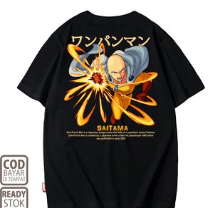 Kaos SAITAMA ONE PUNCH MAN 02 Baju Anime Jepang T-Shirt Anime Manga ALVACLOTH Premium