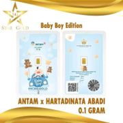LOGAM MULIA MICRO GOLD ANTAM HARTADINATA 0.1 GRAM BABY BOY SERIES 3