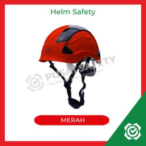 helm safety climbing leopard - merah