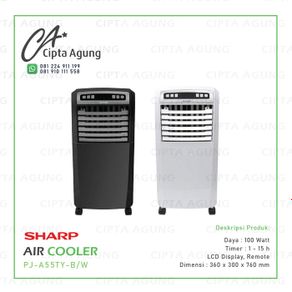 air cooler sharp pja-55-ty-b/w pja-55 ty b w pja55tyb pja 55tyw [bdg] - hitam