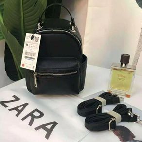 PROMO !!!Backpack Zara With Pocket Impor Ransel Wanita
