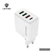 LENYES LCH339 Adaptor Charger 30W 4 IN 1 Type C PD 20W + QC 3.0 Fast Charging 3 USB Multiple Interface Power Adapter Batok Kepala Casan