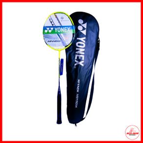 raket badminton /bulutangkis yonex import + tas kulit - hijau
