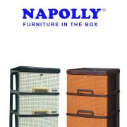 NAPOLLY Lemari Plastik/Lemari Laci/Drawer/Lemari Pakaian/ SRS AK 1