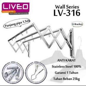 jemuran tarik LV 316 150 cm