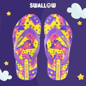 sandal anak laki perempuan - sandal swallow fun kids collection - ungu 7.5