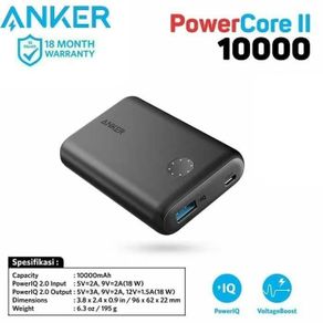 anker quick charge 3.0 powerbank powercore ii 10.000mah