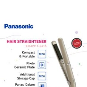 Panasonic Keratin Coconut Oil Straightener HV11 Catokan Rambut