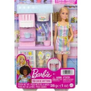 Barbie ice cream shop playset mainan boneka anak perempuan