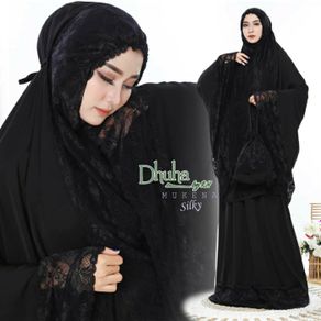 zara silky premium hitam - merah muda