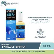 Betadine Throat Spray 50 mL - Spray Antiseptik Mulut dan Tenggorokan