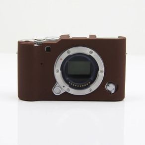 fujifilm mirrorless x-a3/xa3 silicone case / sarung kamera cokelat 