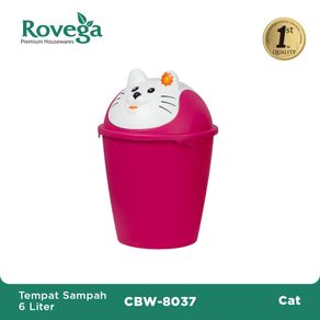 Rovega Catty Bin Tempat Motif Kucing Plastik Grade Premium
