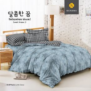 kendra sprei minimalis ukuran queen size 160x200 cm [b2] tinggi 30cm - little star