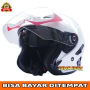 helm / helm kyt / helm kyt galaxy black doff terbaru - putih xl