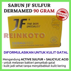 sabun batang jf sulfur dermamed 90 g anti kuman & gatal kulit original