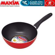 Maxim Val24Wok Valentino Deep Wok Teflon 24 Cm W-O Cover