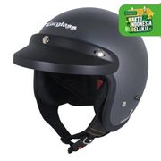cargloss retro army helm half face - anchor grey sg (doff)-abu-abu l - abu-abu l