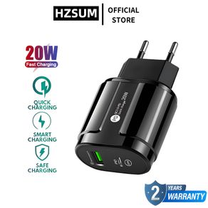 HZSUM Adaptor Charger USB Type C Kepala Charger 20W Fast Charging