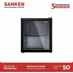 Showcase Sanken SRS-50R6 | Kulkas mini kecil display kaca SRS-50R6 50L