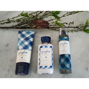 BATH AND BODY WORKS BBW GINGHAM BODY MIST & LOTION