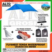 flysheet 3x4 meter / bivak / trap tent / tutup tenda/ flyshet 4x3 meter 100 % WATERPROOF