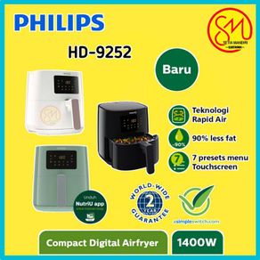 PHILIPS HD9252 Air Fryer Digital - Airfryer HD 9252 - Garansi Resmi