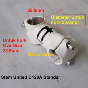 Stem Sepeda MTB Federal BMX Fixie Balap United D120A 28.6mm/25.4mm