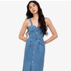 midi denim dress