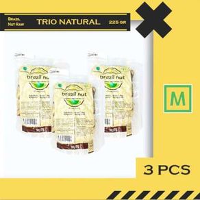 Trio Natural Brazil Nut Raw 250 gram ( Bundling 3 )