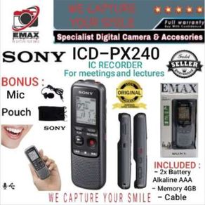 SONY ICD-PX240 Digital Voice Recorder Sony ICD PX240 Perekam Suara Sony PX240 Sony PX 240 for Meetings and Lectures Sony Voice Recorder PX 240