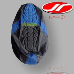 sarung jok motor kulit jok motor nmax - biru transforme nmax