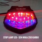 Stoplamp Lampu Stop Led Plus Sen Ninja 150 RR Ninja 250 Karbu 3 in 1 Plus Senja