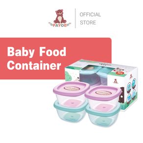 PAYOE 4pcs Baby food container mpasi peralatan makan bayi set/tempat makan bayi peralatan makan bayi