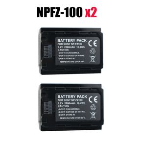 2Pcs NP-FZ100 NPFZ100 NP FZ100 Baterai untuk Sony FZ100 Baterai A7R III A7 III BC-QZ1 A9/A9R Alpha9 Alpha9R Alpha 9S A7RM3 Kamera