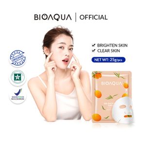 【grosir】bioaqua sheet mask brightening hydrating essence face mask - sea buckthorn1p