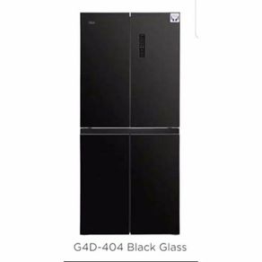 GEA G4D-404 Kulkas Side by Side Multi Door 4 pintu Inventer Hitam Glass New Tipe Resmi