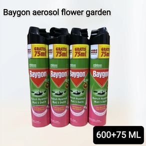 Baygon aerosol flower garden 600+75 ML spray pembasmi nyamuk lalat keco 03AE