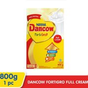 dancow fortigro susu full cream box 800 gr / 800gr - kardus
