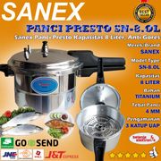 panci presto sanex 8 liter sn-8.ol pressure cooker stainless