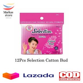 [12Pcs] Selection Cotton Bud Kapas Korek Kuping Cotton bud Pembersih Kuping isi 100 Pcs