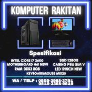 Komputer Rakitan 1 set i7 2600 8GB SSD 128GB LED 19inch Keymouse MK120