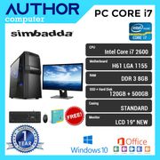 komputer pc rakitan core i7 2600 ram 8gb ssd 120gb+hdd 500gb monitor