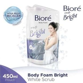 Biore Bright Body Foam White Scrub 450ml