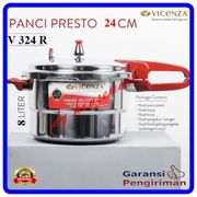Panci Presto Vicenza 8 liter (Pressure Cooker) V324 Hitam / V324 R Merah