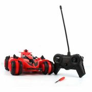 mainan mobil remote rc stunt car 360 double side roll - sw merah + btre