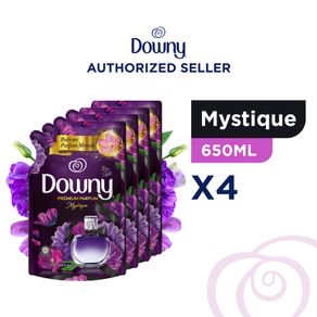 Downy Pelembut dan Pewangi Pakaian Konsentrat Mystique 650 ml - Paket isi 4 (Laundry Softener)