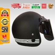 Helm Bogo Retro ANT Line Black Doff/Gloss/Army Doff+Kaca Datar